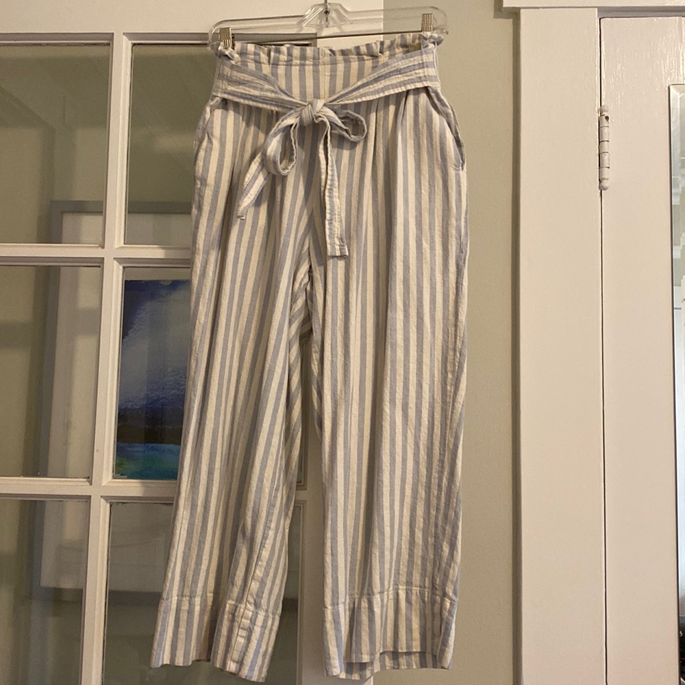 Madewell cropped paper bag pants